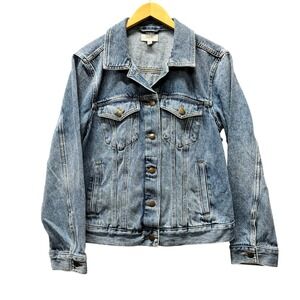 Rivete Jean Jacket Womens Medium Trucker Blue Denim Jean Classic Essential